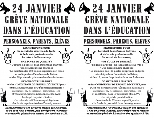 Quelques précisions sur la mobilisation du 24 janvier à Reims